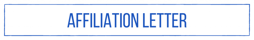 Affiliation Letter